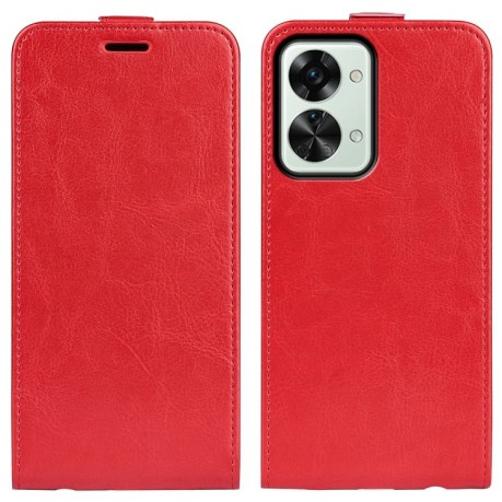 Фліп-чохол R64 Texture Single на OnePlus Nord 2T 5G - червоний