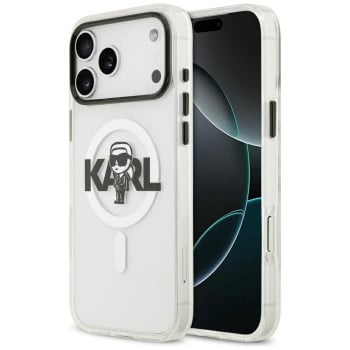 Оригинальный прозрачный чехол Karl Lagerfeld IML Karl Sketch Logo с MagSafe на iPhone 17 Pro Max - Transparent