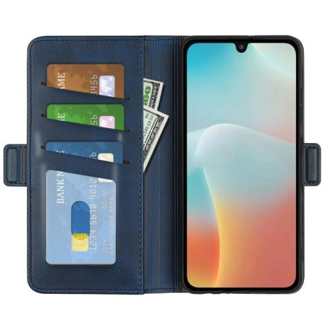 Чехол-книжка Dual-side Magnetic Buckle для на Samsung Galaxy M16 / F16 - синий
