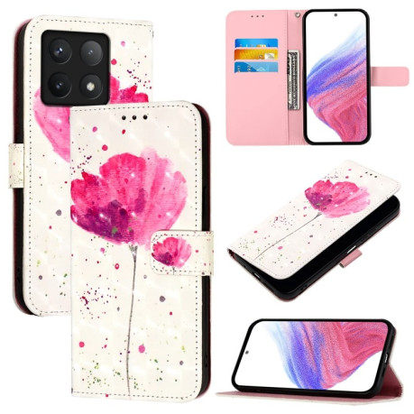 Чохол-книжка 3D Painting для Xiaomi 14T Pro - Flower