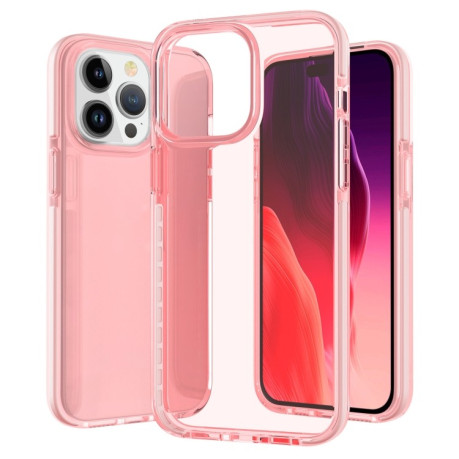 Противоударный чехол Two-color Shockproof для iPhone 15 Pro Max-розовый