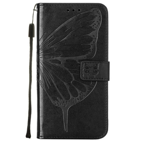 Чехол-книжка Embossed Butterfly для Samsung Galaxy M53 5G - черный