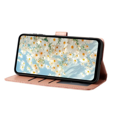 Чехол-книжка Daisy Embossed Leather для на Samsung Galaxy F16 5G / M16 5G - золото