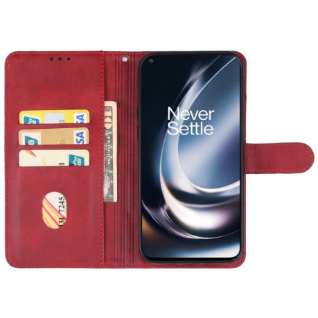 Противоударный чехол EsCase Leather для OnePlus Nord N30/CE 3 Lite - красный