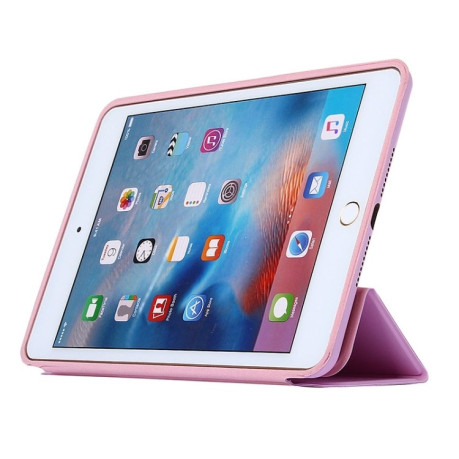 Шкіряний чохол-книжка Solid Color на iPad mini 4 - рожевий