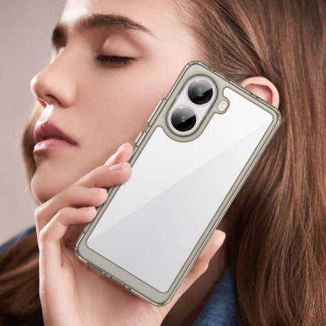Противоударный чехол Colorful Acrylic Series для Xiaomi Poco X7 Pro - прозрачно-серый