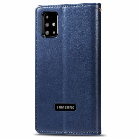 Чохол-книга Retro Solid Color на Samsung Galaxy A51-синій