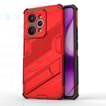 Противоударный чехол Punk Armor с подставкой на Realme 15 Pro 5G Global — красный