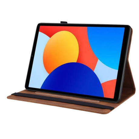 Чохол-книжка Butterfly Flower Embossed Leather на Xiaomi Redmi Pad SE 8.7 - коричневий