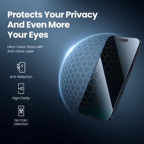 Защитное стекло NILLKIN Guardian Full Coverage Privacy на iPhone 17 Pro - черное