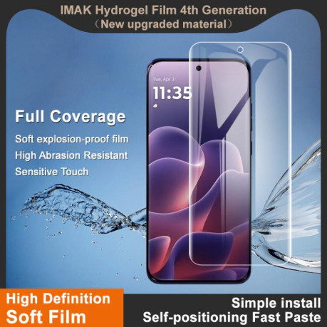 Защитная гидрогелевая пленка imak 4th Generation Full Coverage на Motorola Edge 70 Fusion 5G