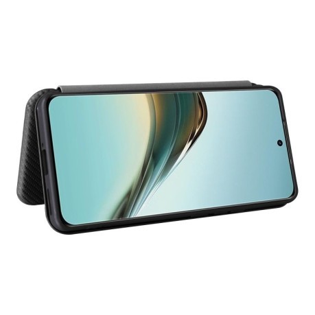 Чохол-книжка Carbon Fiber Texture на Realme 13 Pro / 13 Pro+ - зелений