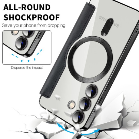 Чохол-книжка Shield MagSafe RFID Anti-theft Leather  для Samsung Galaxy S25 5G - чорний
