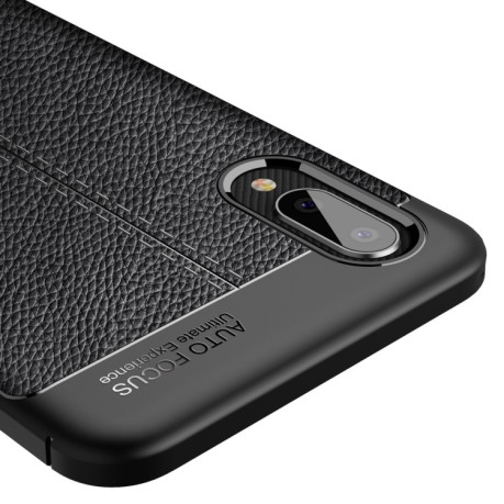 Протиударний чохол Litchi Texture Samsung Galaxy A02 / M02 - чорний
