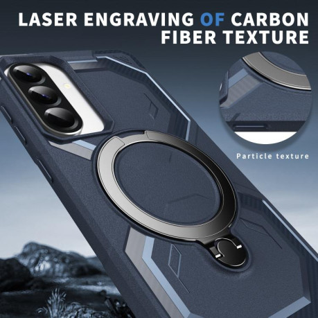 Протиударний чохол Frosted MagSafe Holder для Samsung Galaxy A56 5G - синій