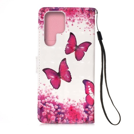 Чохол-книжка 3D Painting Samsung Galaxy S22 Ultra 5G - Red Butterfly