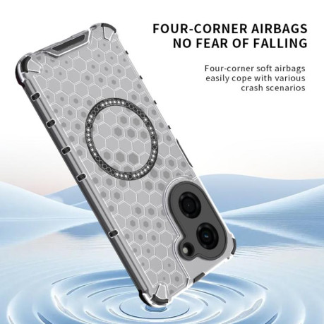 Противоударный чехол Honeycomb Magnetic Ring Shockproof на Xiaomi Redmi A5 4G 171.7mm / Poco C71 - красный