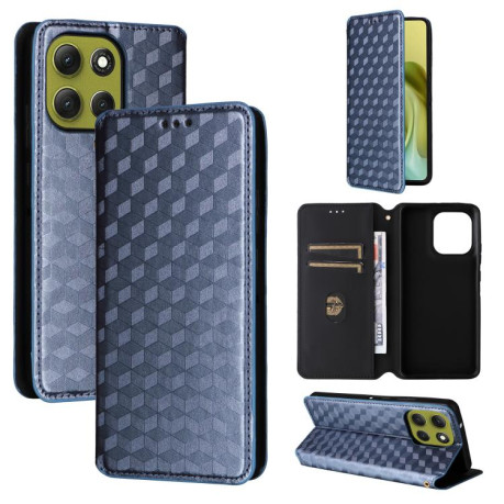 Чохол-книжка Cubic Grid Calf Texture для Motorola Moto G86 Power 5G - синій
