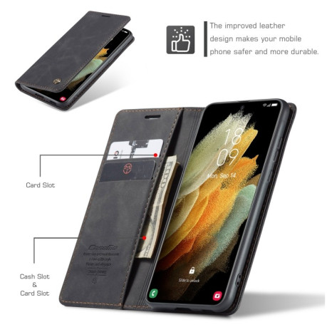 Чохол-книжка CaseMe-013 Multifunctional Samsung Galaxy S21 Ultra - чорний