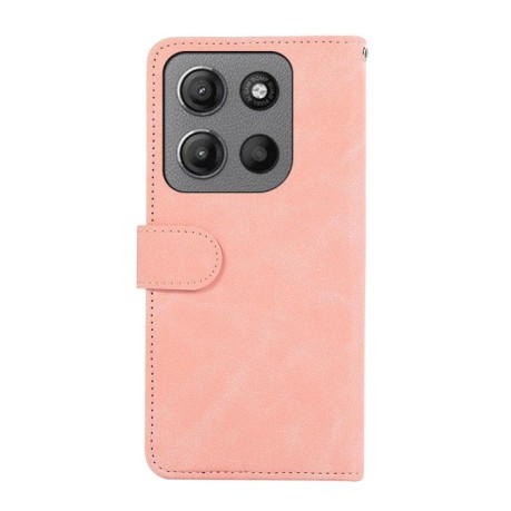 Чохол-книжка ABEEL Color Block Magnetic RFID Leather Motorola Moto G15 4G / G05 - Pink-Cyan