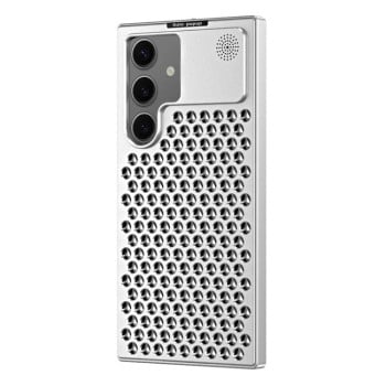 Противоударный чехол R-JUST RJ58 Aromatherapy Metal Cooling для  Samsung Galaxy S24+ 5G - серебристый