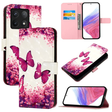 Чохол-книжка 3D Painting для Xiaomi 14T Pro - Butterfly
