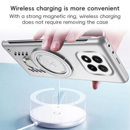 Протиударний чохол Ice Feeling Cooling MagSafe Magnetic для Xiaomi Redmi Note 14 Pro 5G/Poco X7 - сріблястий