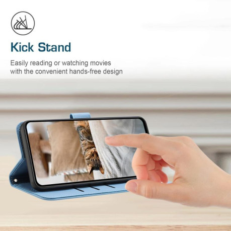 Чохол-книжка Embossed Kitten Phone Leather для Redmi Turbo 5 Max / Poco X8 Pro Max — синій