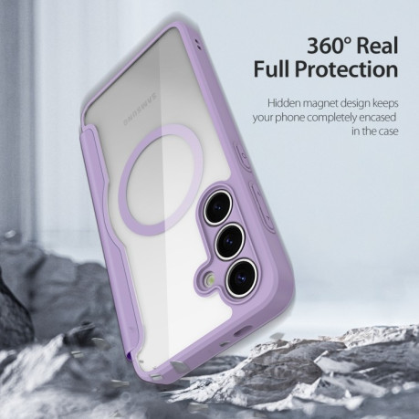 Чехол-книжка DUX DUCIS Skin X Pro Series Magsafe на  Samsung Galaxy S25+ 5G - фиолетовый