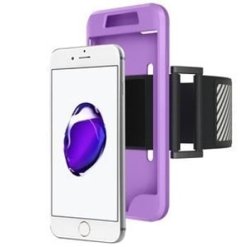 Протиударний Силіконовий Чохол зі спортивним кріпленням на руку фіолетовий для iPhone SE 3/2 2022/2020/8/7