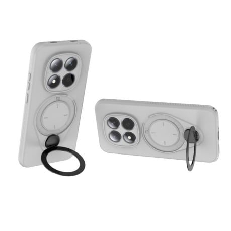 Чехол Ring Shield MagSafe с кольцом-держателем 360° на Xiaomi Redmi Note 15 Pro 5G Global 163.6mm — серый