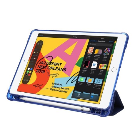 Чехол-книжка Airbag Deformation для iPad 10.2 2021/2020/2019 - синий
