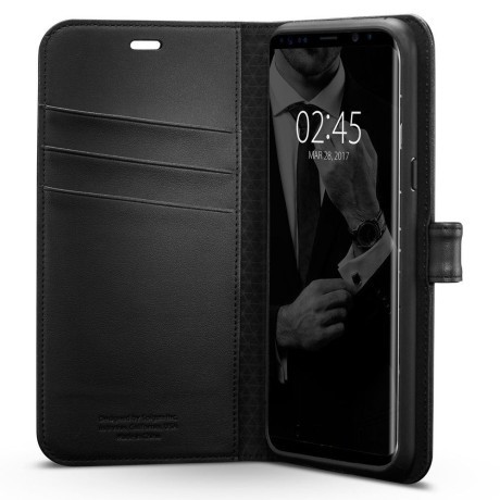 Оригинальный чехол Spigen Wallet S для Samsung Galaxy S8+ Plus Black