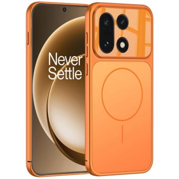 Матовый тонкий чехол Gkk Change to 17 Pro с MagSafe на OnePlus 15 — оранжевый