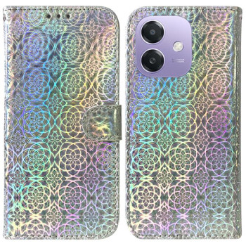 Чохол-книжка з кольоровою обкладинкою та магнітною застібкою Colorful Magnetic Buckle на OPPO A5x 5G/A3 4G/5G/A3x 4G/5G - сріблястий