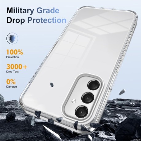 Противоударный чехол Anti-slip Clear Acrylic Hybrid для Samsung Galaxy A16 5G - прозрачный