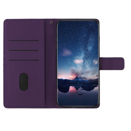Чехол-книжка Diamond Embossed Skin Feel для Samsung Galaxy S23 5G - фиолетовый
