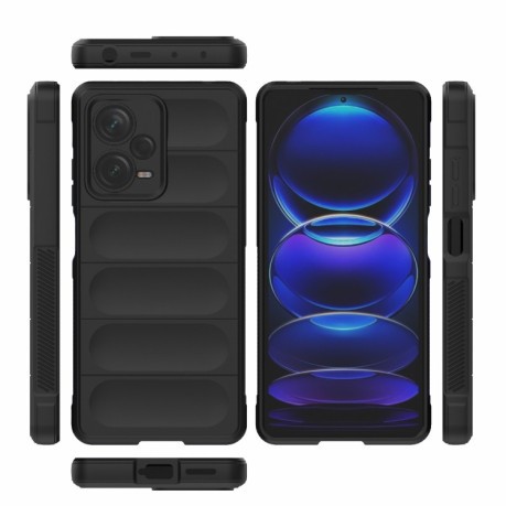 Силиконовый чехол Magic Flannel для Xiaomi Redmi Note 12 Pro+ 5G - винно-красный