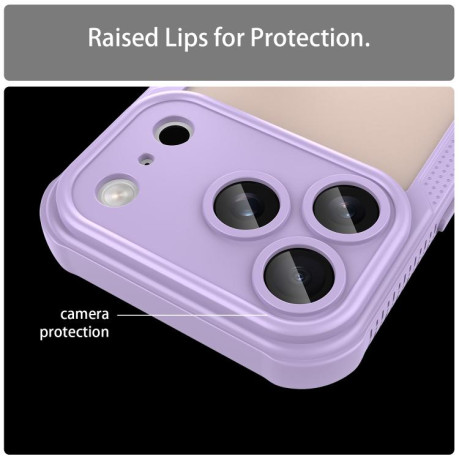 Противоударный чехол Armor Glaze PC Hybrid для iPhone 17 Pro - фиолетовый