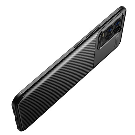 Ударозахисний чохол HMC Carbon Fiber Texture на Realme 8 - чорний