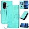 Чохол-книжка Carbon Fiber Texture на Xiaomi Poco M7 4G 169mm - блакитний