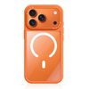 Чехол Escase с силиконовой рамкой, прозрачной спинкой и магнитом на iPhone 18 Pro Max — оранжевый