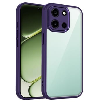Матовый противоударный чехол Escase с мягким покрытием на OnePlus Nord 6 5G — фиолетовый