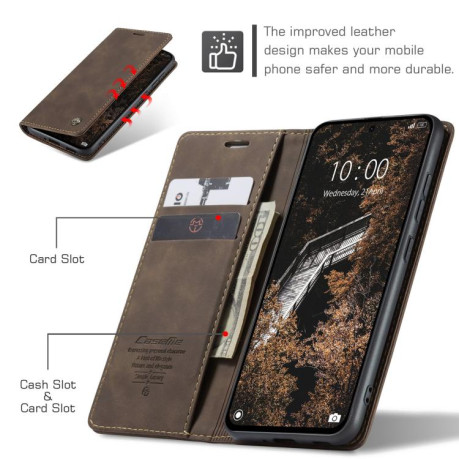 Чохол-книжка CaseMe-013 Multifunctional на Xiaomi Poco F7 Pro / F7 Ultra - кавовий