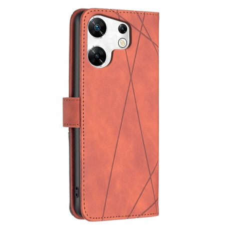 Чехол-книжка Rhombus Texture для Infinix Zero 30 4G - коричневый