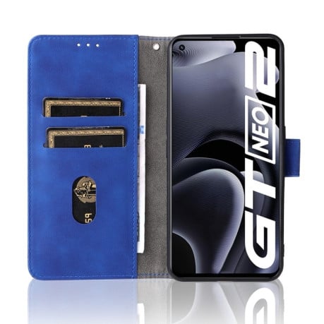 Чехол-книжка Solid Color Skin Feel на Realme GT NEO 3T/GT 2/ GT Neo 2 - синий