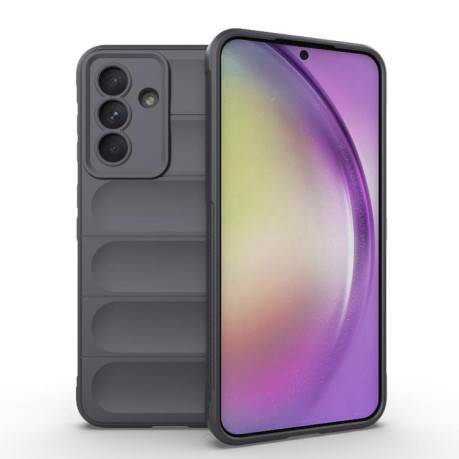 Силиконовый чехол Magic Flannel для Samsung Galaxy A56 5G - темно-серый