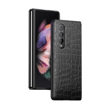 Протиударний чохол Crocodile Texture для Samsung Galaxy Z Fold 3 - чорний