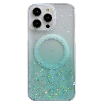 Прозорий чохол Classic Hybrid MagSafe Glitter для iPhone 15 Pro - зелений