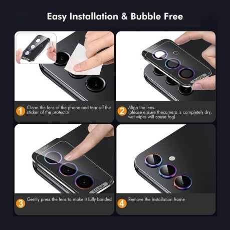 Захисне скло на камеру ENKAY Aluminium Samsung Galaxy S25+ 5G - блакитне